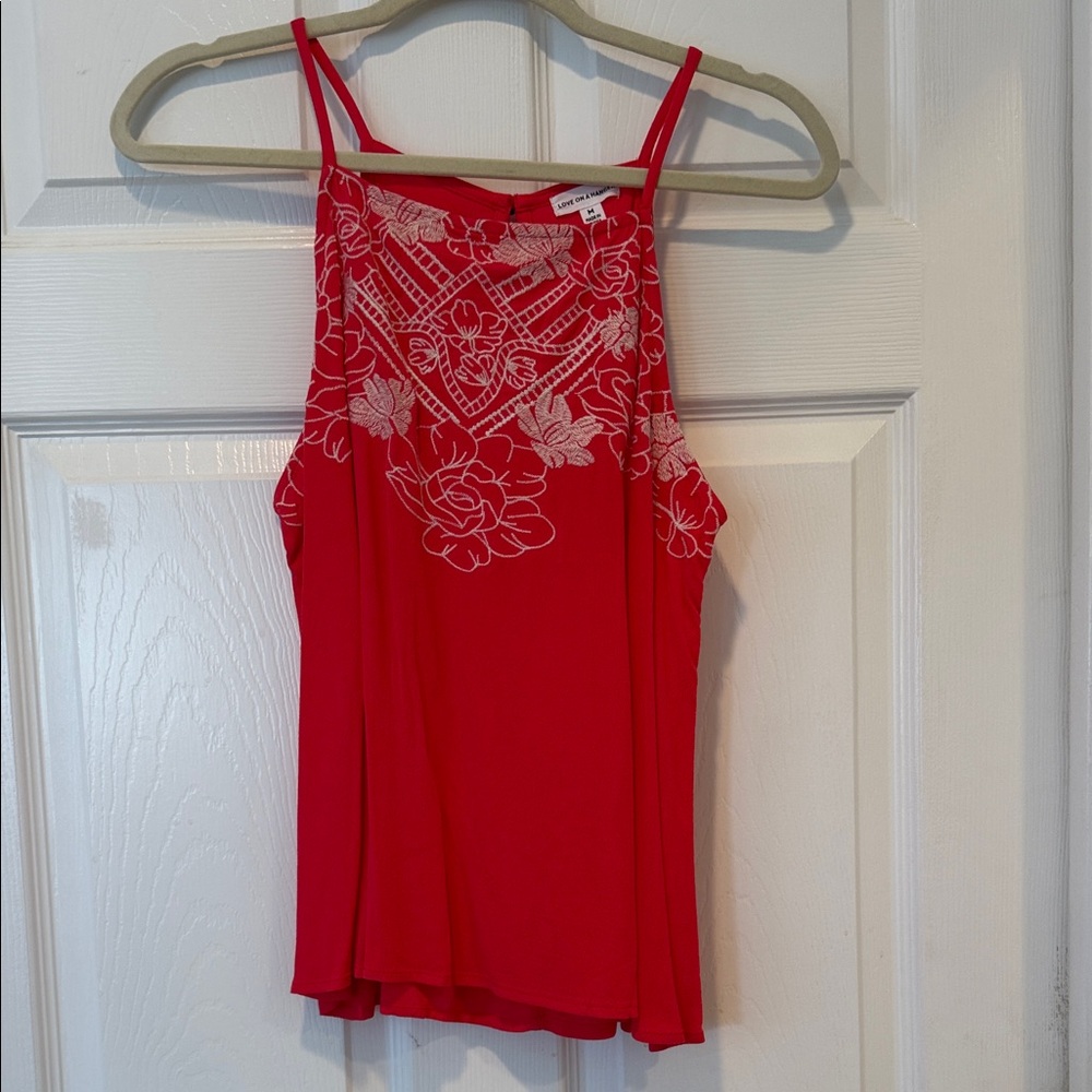 Love on a Hanger Red Floral Camisole